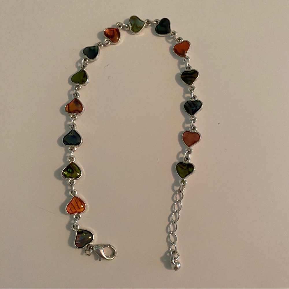 Heart Shaped Multi Colored Anklet